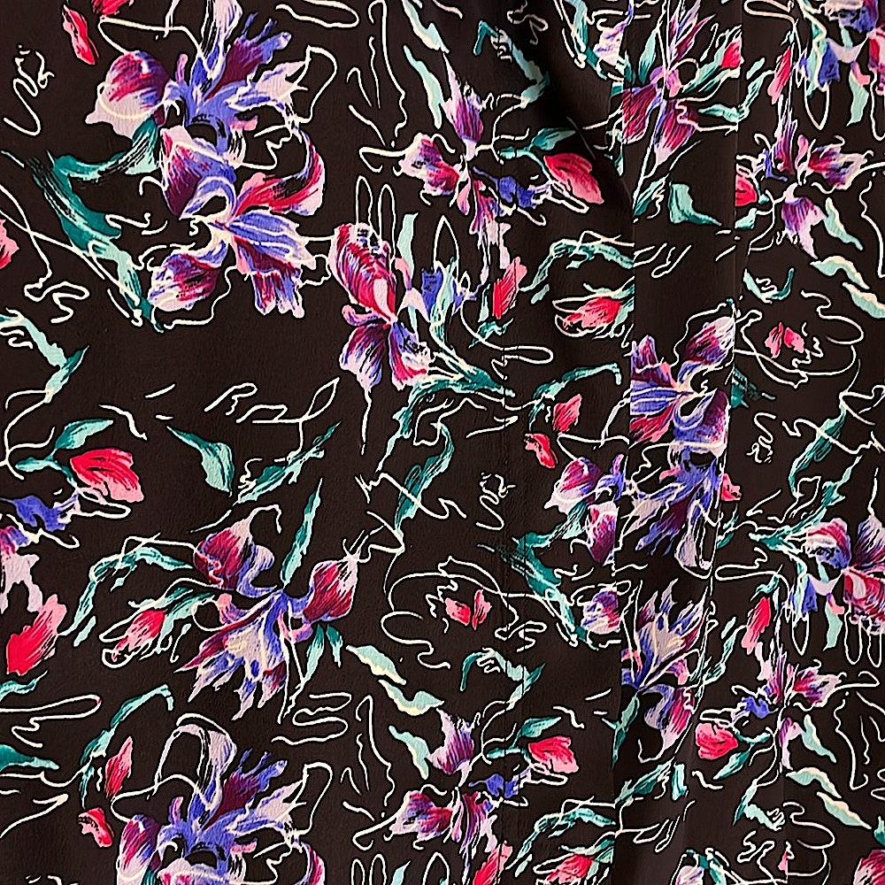 Jos. A. Bank Black Multicolour Silk Blouse - Picture 3 of 10